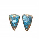 Triangle Torch-Fired Copper Enamel Components – Artisan Earring Blanks | DianeRingelDesigns