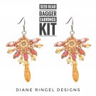 Seed Bead Dagger Earring Kit & Instructions