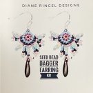 Seed Bead Dagger Earring Kit & Instructions