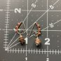 Autumn Stream - Artisan Made Lampwork Spiral  Earrings