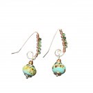 River Song - Artisan Made Lampwork Spiral  Earrings