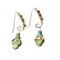 Tidepool Treasures - Artisan Made Lampwork Spiral  Earrings