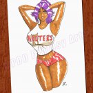 SALE 50% OFF Yoruichi Shihoin Bleach 8.5 x 11 Original marker/Ink Drawing(OOAK)