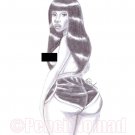 50% OFF SALE Cardi B. Nude(Mature) 9 x 12 Original Pencil Drawing (OOAK)