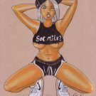 Sexy (Mature) Nude Uptown Girl 9" x 12" Colored Pencil Drawing(OOAK)