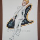 Sexy Seven of Nine Jeri Ryan 9 x 12 Original Watercolor Art(OOAK)