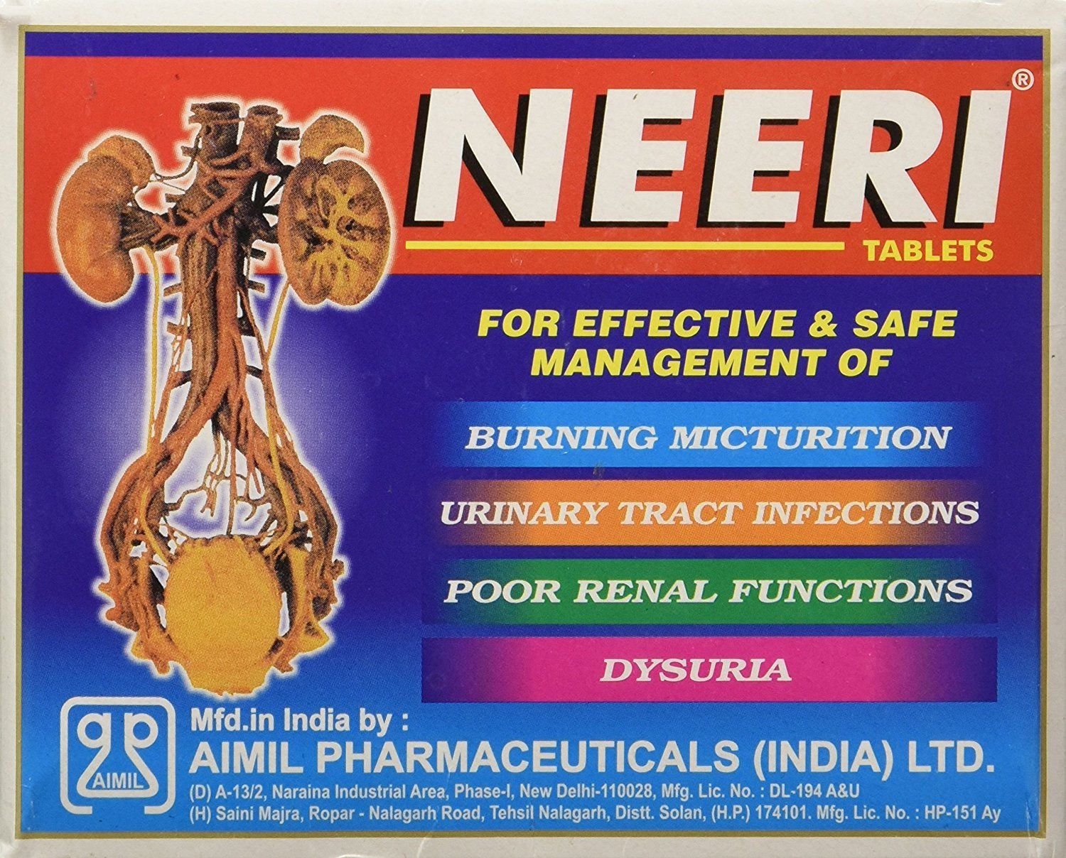 Aimil Neeri 30 Tablets for Urinary Tract Infections | Pack of 1,2,3,4,5,10 Strip