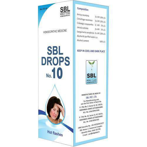 SBL Drops No.10 (30ml) For Hot Flashes Women Health