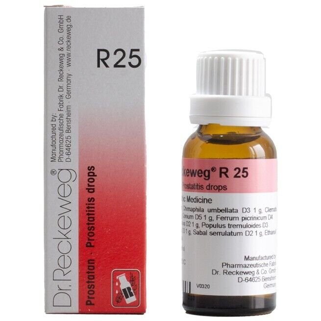 Dr Reckeweg Germany R25 Prostate Drops 22ml | 1,3,5 Pack