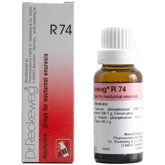 1x Dr Reckeweg Germany R74 Bed Wetting Drops 22ml | 1 Pack