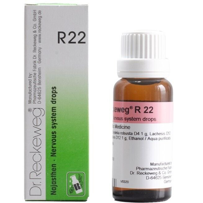 Dr Reckeweg Germany R22 Nervous Disorders Drops 22ml | 1,3,5 Pack