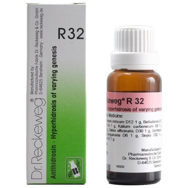 1x Dr Reckeweg Germany R32 Excessive Perspiration Drops 22ml | 1 Pack