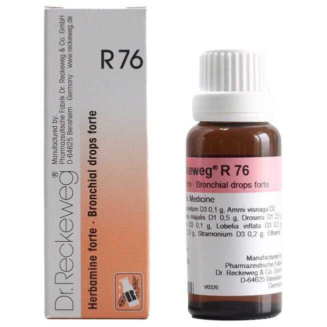 1x Dr Reckeweg Germany R76 Bronchial Drops 22ml | 1 Pack