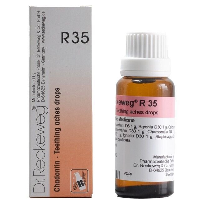 Dr Reckeweg Germany R35 Teething Aches Drops 22ml | 1,3,5 Pack