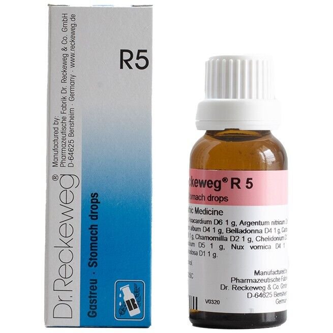1x Dr Reckeweg Germany R5 Digestion Drops 22ml | 1 Pack