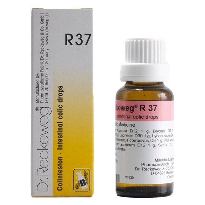 Dr Reckeweg Germany R37 Intestinal Colic Drops 22ml | 1,3,5 Pack