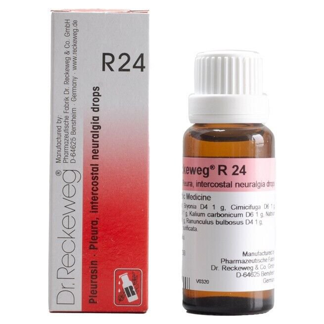 1x Dr Reckeweg Germany R24 Pleura Drops 22ml | 1 Pack