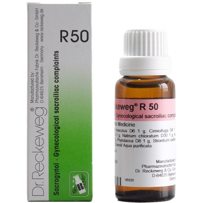 Dr Reckeweg Germany R50 Sacrogynol Drops 22ml | 1,3,5 Pack