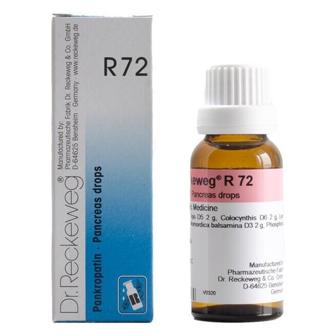 Dr Reckeweg Germany R72 Pancreas Drops 22ml | 1,3,5 Pack