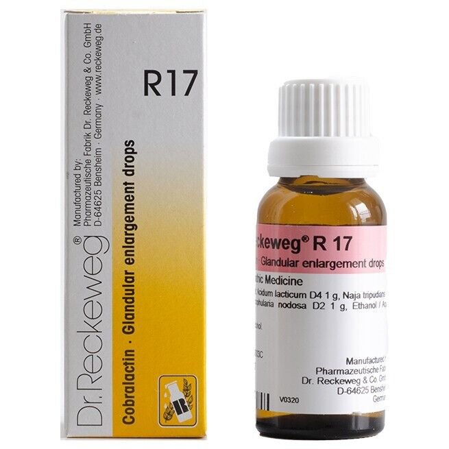 1x Dr Reckeweg Germany R17 Glandular Enlargement Drops 22ml | 1 Pack
