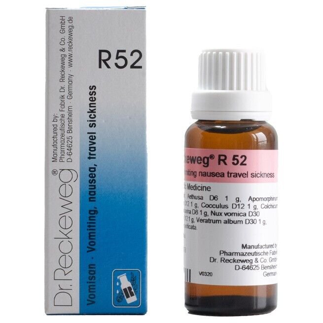 1x Dr Reckeweg Germany R52 Travel Sickness Drops 22ml | 1 Pack