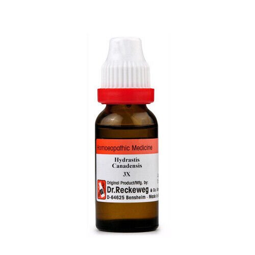 Dr Reckeweg Hydrastis Canadensis 3X 6CH 30CH 200CH 1M 10M 50M CM Dilution 11ml