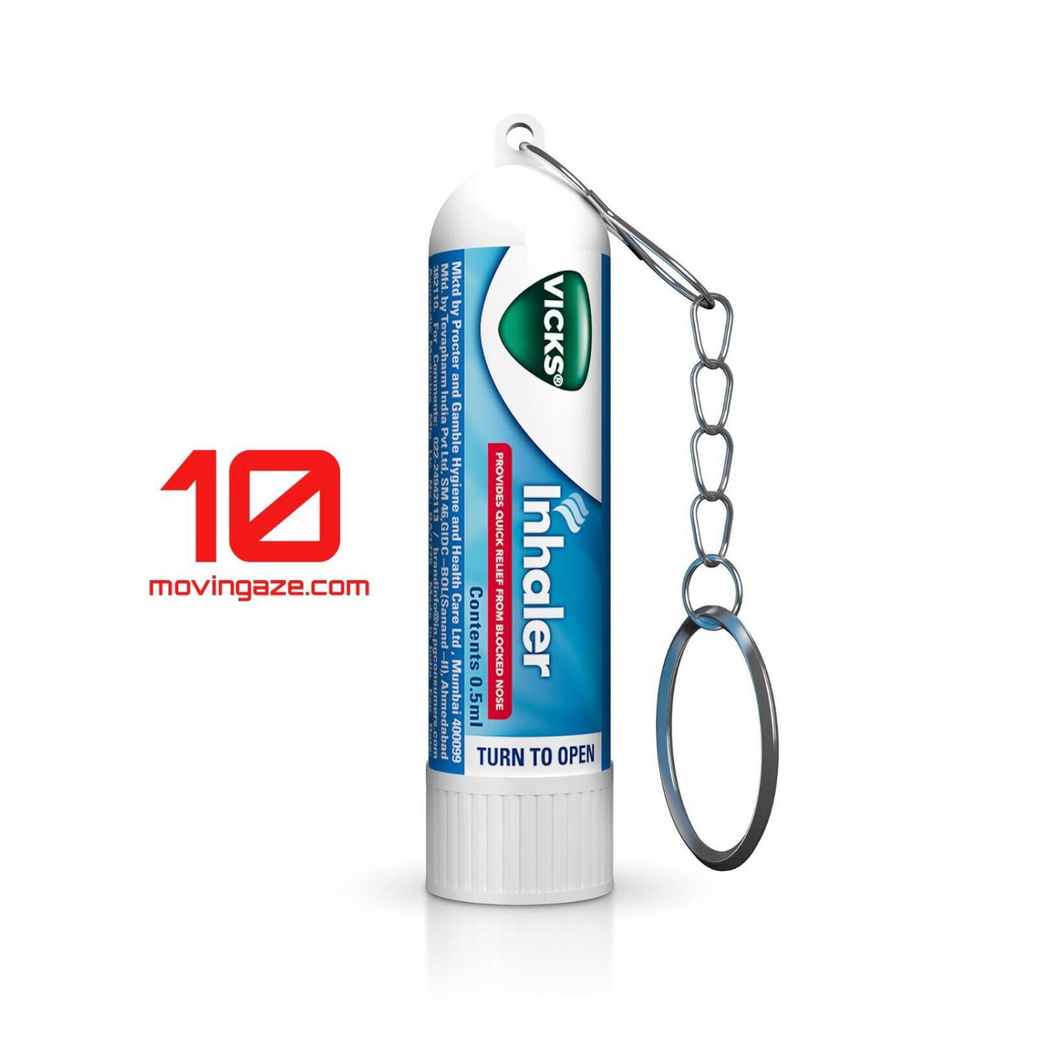 10x 0.5ml Vicks Inhaler Allergy Cold Nasal Blocked Nose Relief Congestion