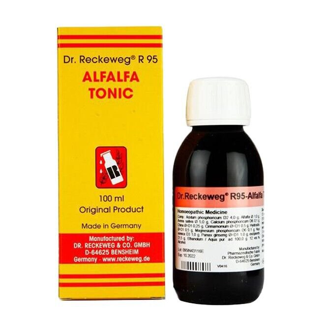 3x Dr Reckeweg Germany R95 Alfalfa Tonic 100ml | 3 Pack