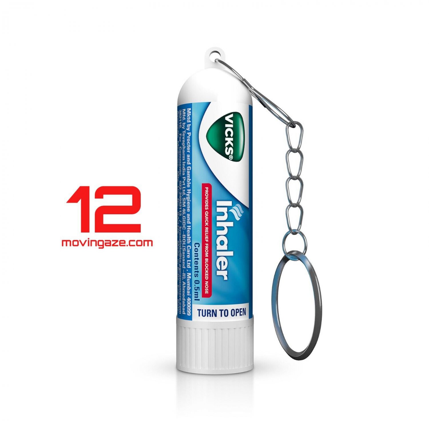 12x 0.5ml Vicks Inhaler Allergy Cold Nasal Blocked Nose Relief Congestion
