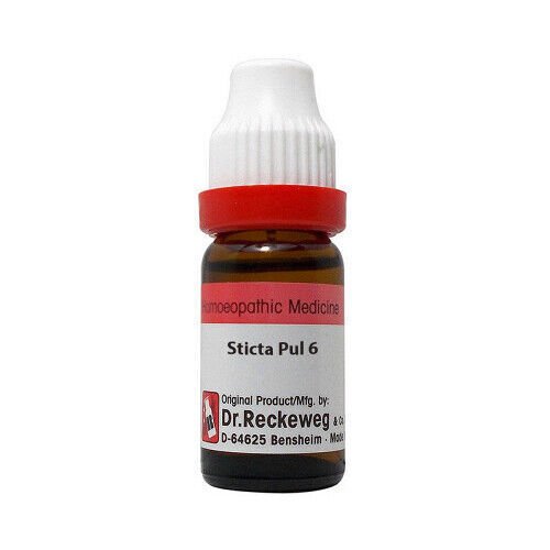 Dr Reckeweg Germany Sticta Pulmonaria 6CH 30CH 200CH 1000CH (1M) Dilution 11ml