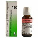 Dr Reckeweg Germany R50 Drops 22ml | 1,2,3,4,5,6,8,10,12,15,20 Pack