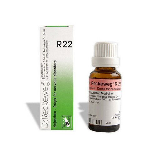 Dr Reckeweg Germany R22 Drops 22ml | 1,2,3,4,5,6,8,10,12,15,20 Pack
