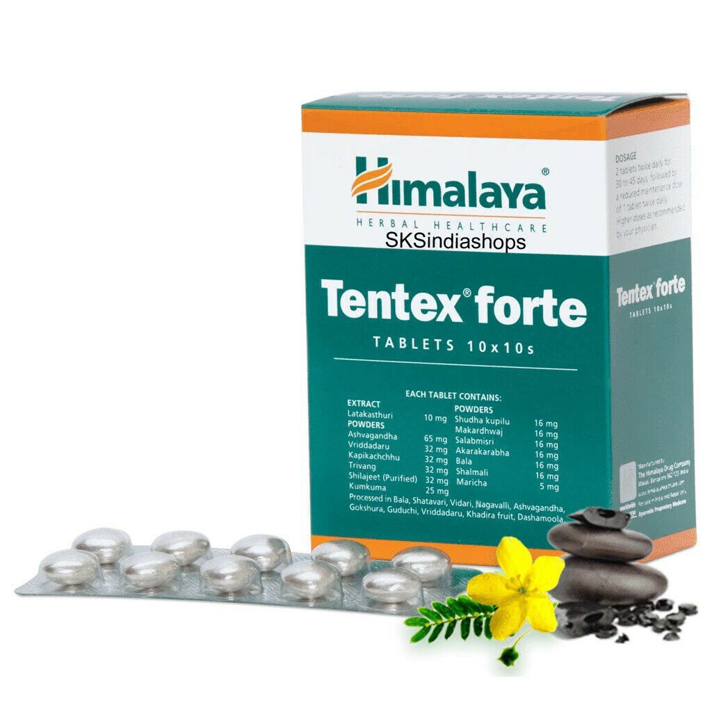 Himalaya Herbal Tentex Forte 100 Tablets | Pack of 1,2,3,4,5 (x100Tab)