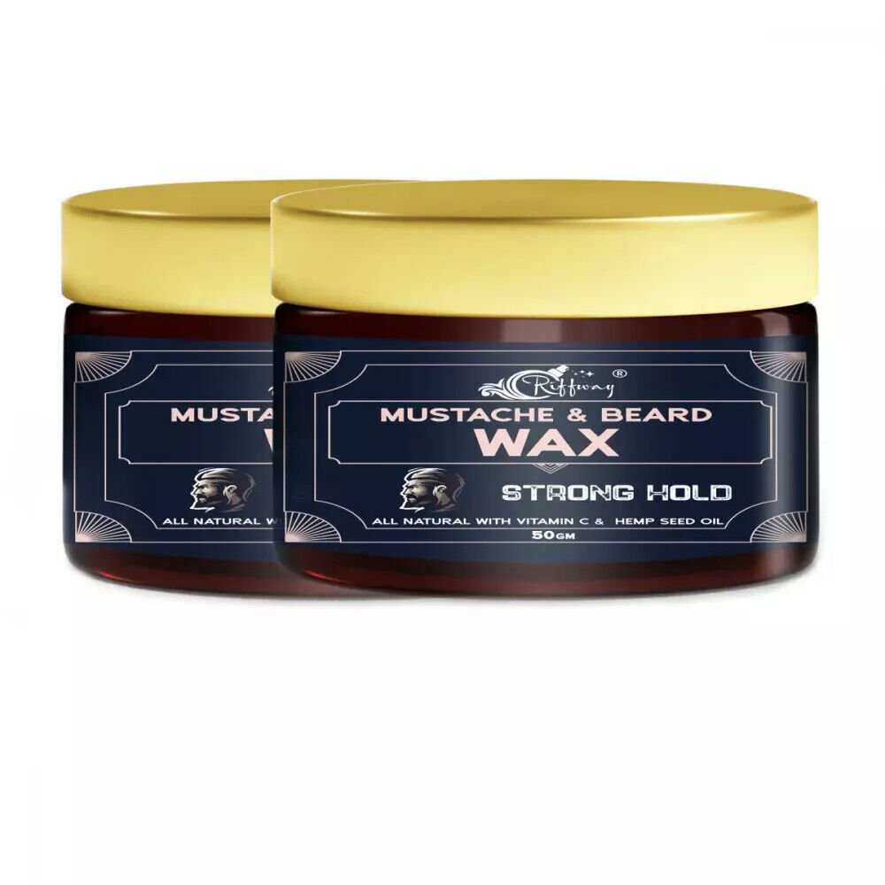 Riffway Moustache & Beard Wax (50g, Pack of 2)