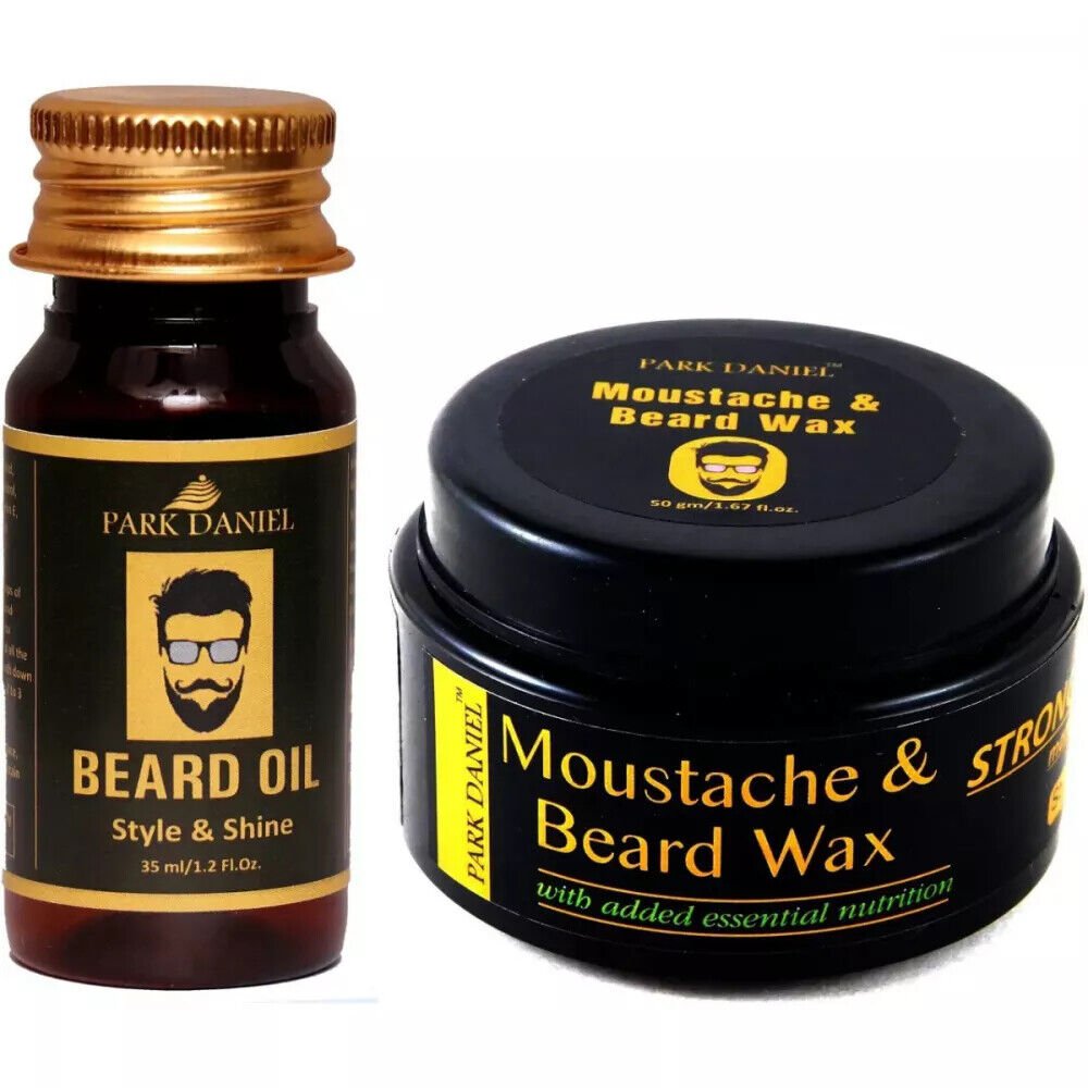 Park Daniel Beard Oil + Moustache & Beard Wax (Oil 35 Ml + Wax 50 Gm) (1Pack)