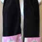 Fleece scarf black with cat 7x54
