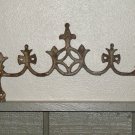 Antique Ornate Cast Iron Cemetery Church Fence Rail Finials Topper Rusty Chippy Patina