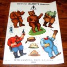 Vintage Barney Bear Paper Dolls Advertising Premium Behr Manning Daddy uses Barney's sandpaper