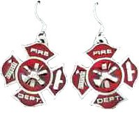 MALTESE CROSS EARTH SPIRIT DANGLE EARRINGS