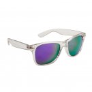 CLEAR FRAME PURPLE REVO WAYFARER STYLE SUNGLASSES