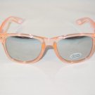 CRYSTAL NEON PINK MIRROR PC LENS RETRO STYLE SQUARE PLASTIC FRAME SPRING TEMPLE