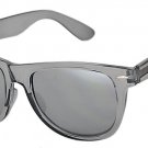 SMOKE MIRROR PC LENS RETRO STYLE SQUARE PLASTIC FRAME SPRING TEMPLE