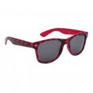 PINK HAPPY FACE PLASTIC FRAME WAYFARER STYLE SUNGLASSES