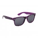 PURPLE HAPPY FACE PLASTIC FRAME WAYFARER STYLE SUNGLASSES