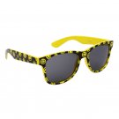 YELLOW HAPPY FACE PLASTIC FRAME WAYFARER STYLE SUNGLASSES