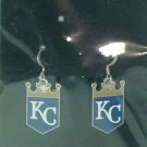 KANSAS CITY ROYALS MBL LOGO DANGLE EARRINGS