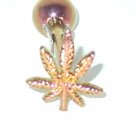 SALE 1 Pink Titanium Marijuana Leaf Tongue Barbells FREE US SHIPPING