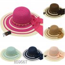 Gold Chains Wide Summer Hats With Ribbon 9 Colors Buy Big for a Big Summer!!