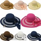 Two Shades ChainWide Summer Hats With Ribbon 9 Colors Buy Big for a Big Summer!!