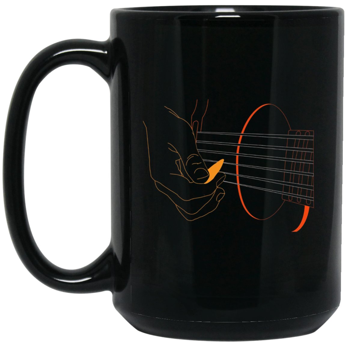 Acoustic Guitar Player Great Guitarist or Band Gift Mug Black Ceramic